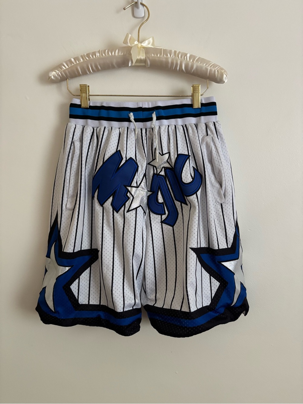 Vintage White & Blue Just Don Orlando 1992-1993 Basketball Shorts